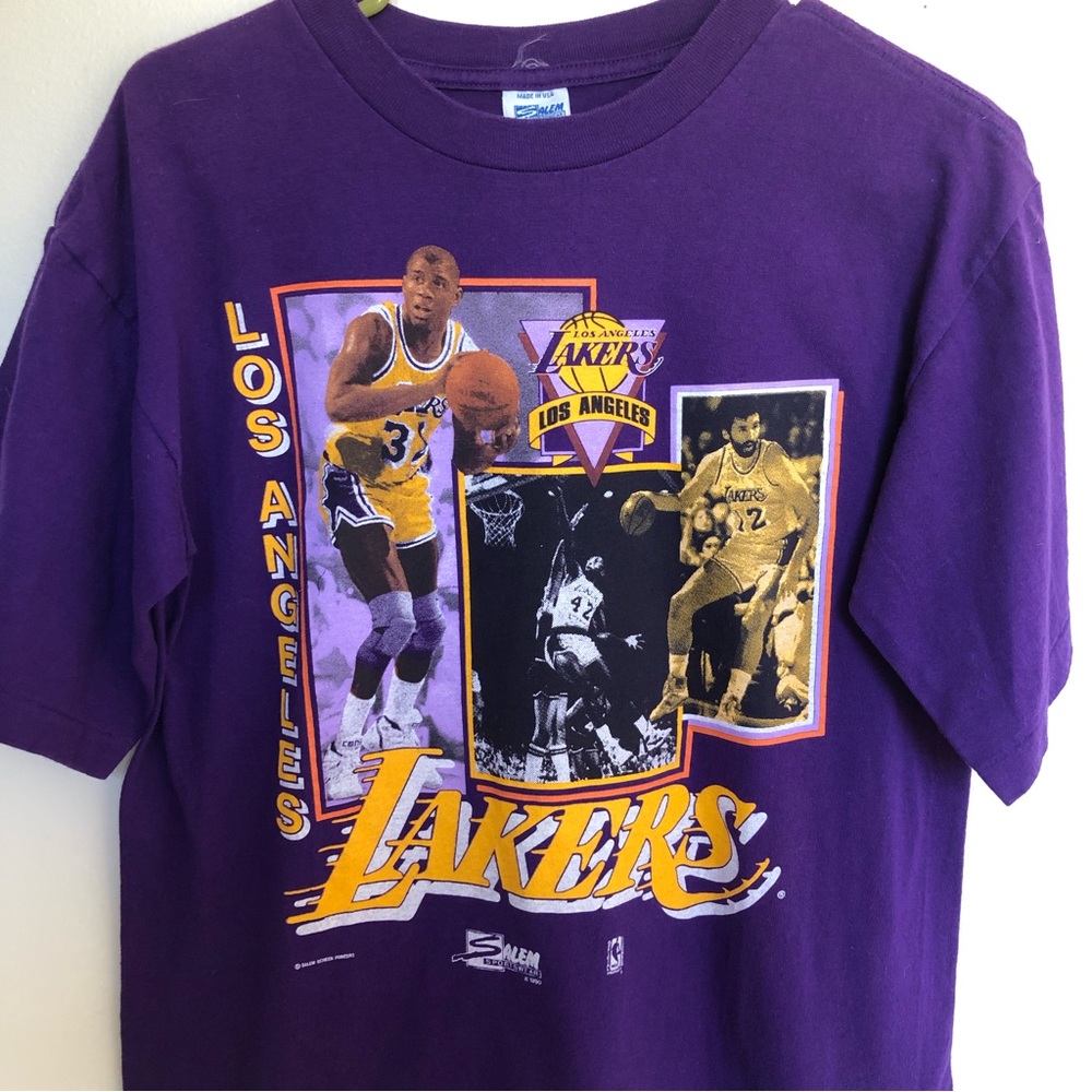 Los Angeles Lakers Magic Johnson, James Worthy, Vlade Divac Vintage 1991 Shirt